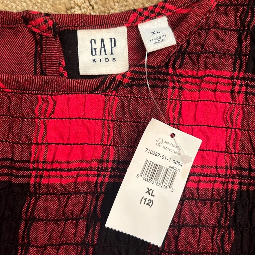 NWT Girls Buffalo Plaid Gap Dress, XL